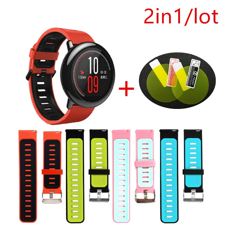22 мм Ремешки для наручных часов спортивные Смарт часы Xiaomi Huami Amazfit Pace Stratos ремешок