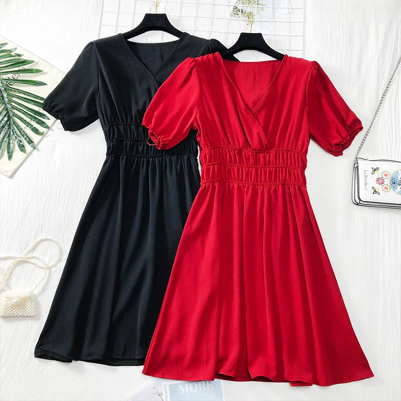 Женское шелковое платье макси с V образным вырезом|Женские платья| |