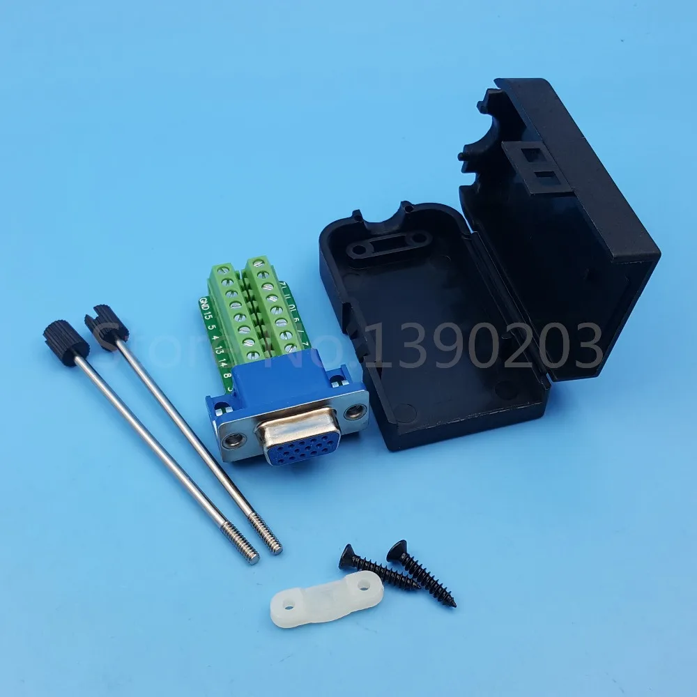DB15 VGA Женский 3 ряда 15 контактный разъем Breakout терминалы тип винта DIY разъем|connector