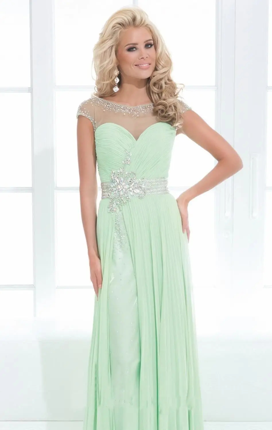 New 2014 Handmade Free Shipping Long Chiffon Evening Dress Custom All Size2-18+++ | Свадьбы и торжества