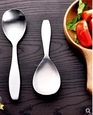 Ложка для риса из нержавеющей стали утолщенная домашняя большая ложка с длинной