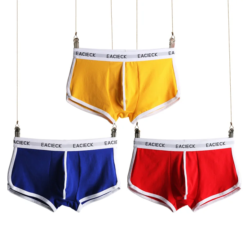 3 шт./партия мужские удобные шорты-боксеры Мужское нижнее белье брендовые