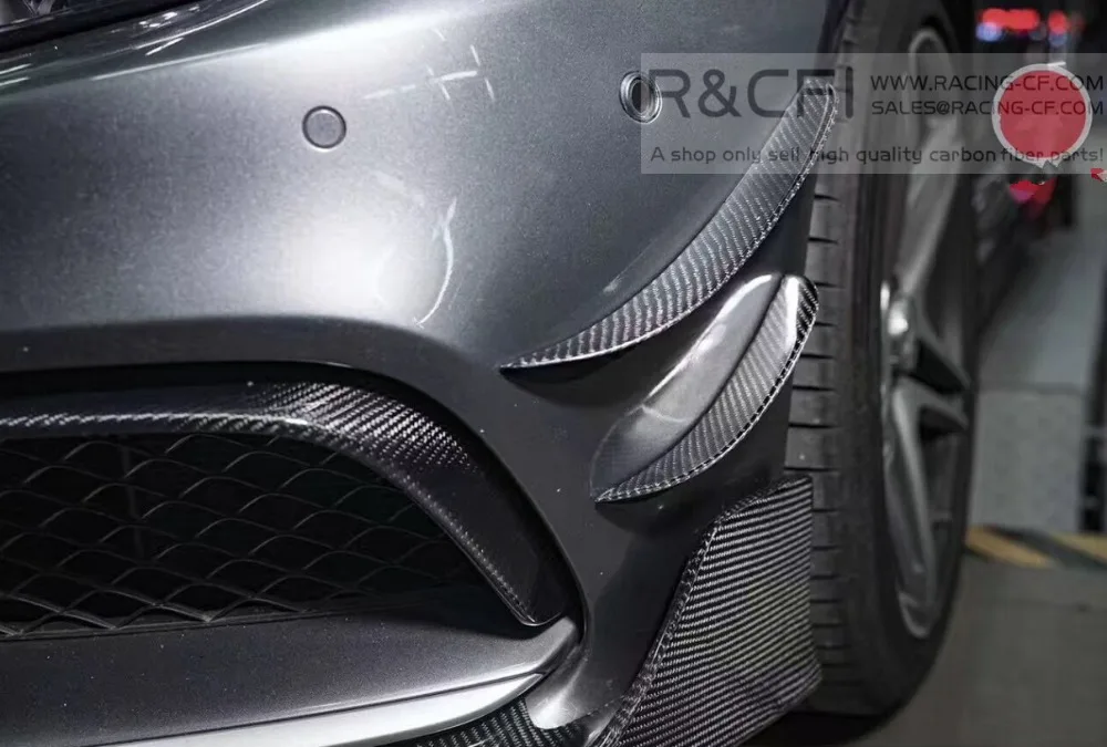 W205 C63 AMG купе бампер губы/углеродного волокна canards крылышками для Benz 2 дверный