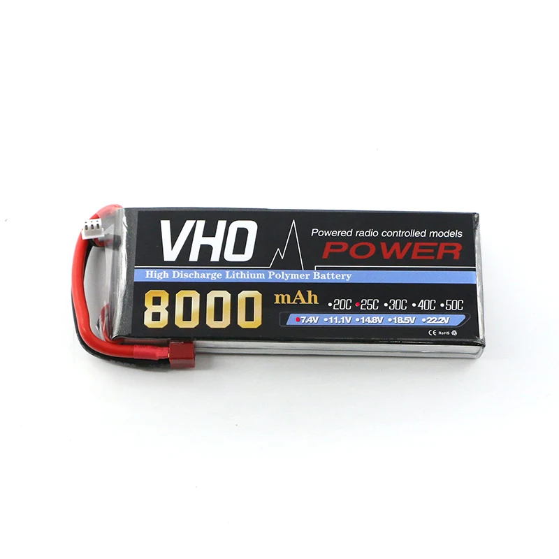VHO Bateria AKKU 2S 7.4V 8000mah 25C LiPo XT60/T Battery Traxxas and UL charger for RC Airplane Car Boat Helicopter | Игрушки и хобби