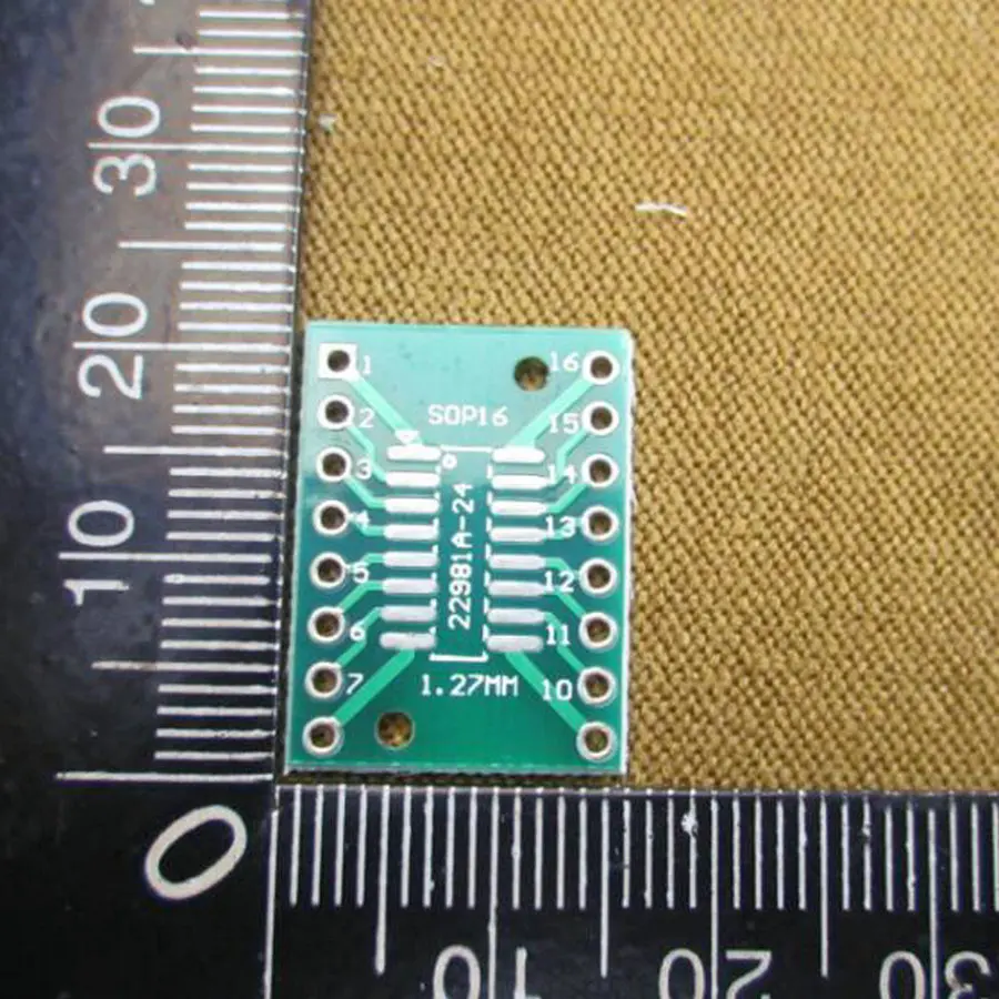 5pcs/lot SOP16 SSOP16 TSSOP16 SOP TO DIP 0.65/1.27mm IC adapter Socket / Adapter plate PCB 30642 | Электронные компоненты и