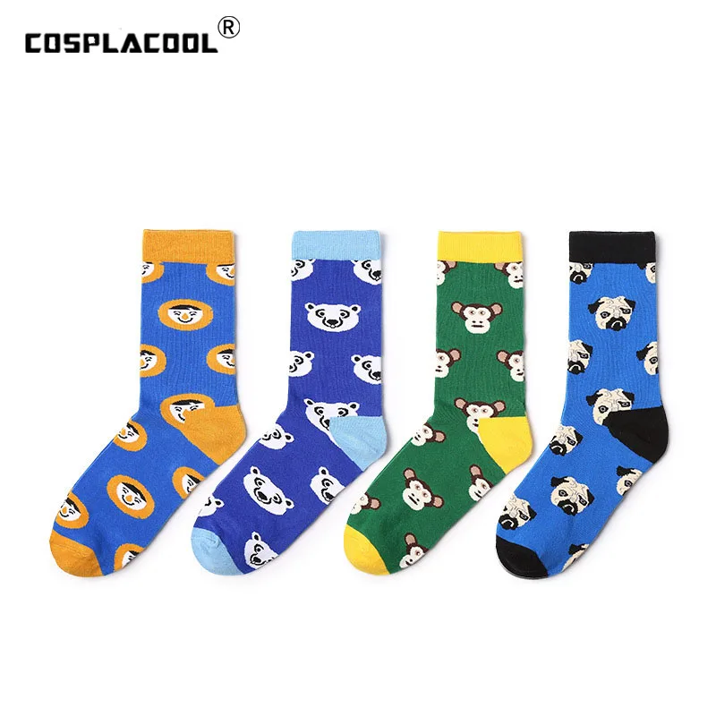 [Cospacool] счастливые смешные носки Харадзюку унисекс креативные длинные с животным