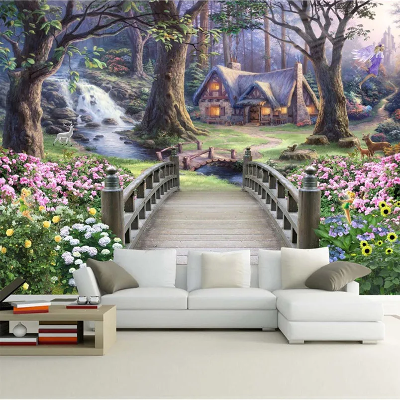 3D стереоскопический фон для телевизора Fantasy Wonderland европейские обои спальни