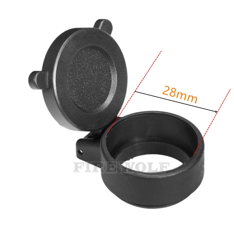 28MM FIRE WOLF 25,5-43,7 мм Крышка для объектива винтовки откидная крышка для быстрой защиты от пружины Крышка Объектива объектива для охотничьего калибра - Цвет: 28MM