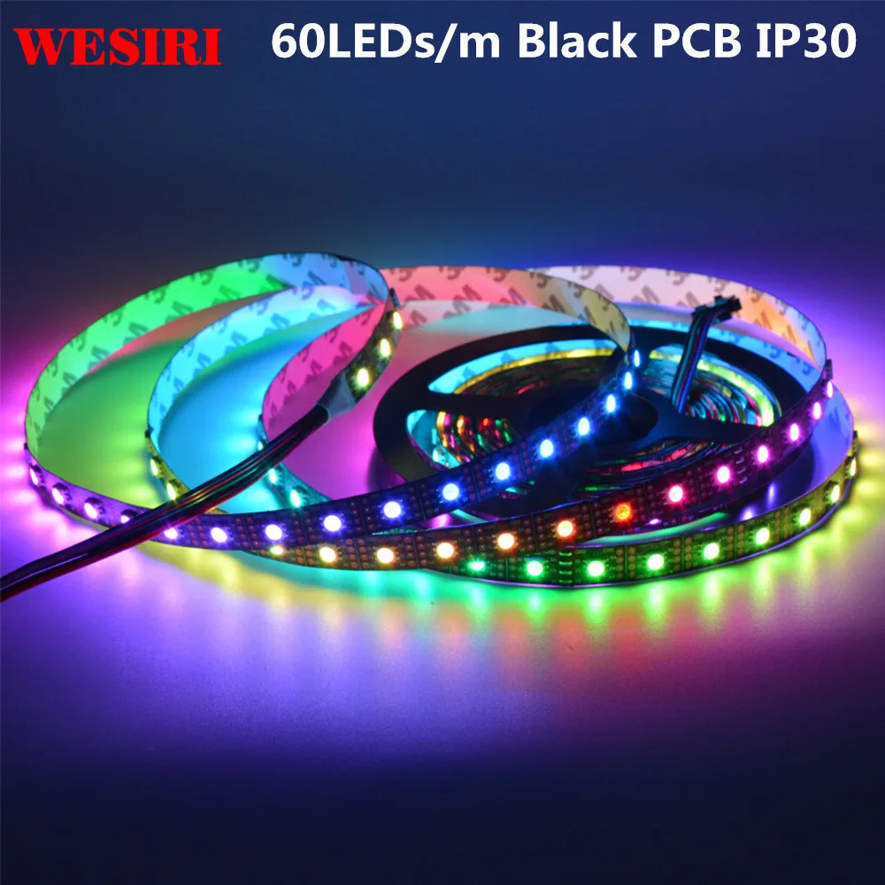 Умная светодиодная Пиксельная лента APA102 SK9822 1 м/5 м 30/60/72/96/144 светодиодов s/Pixels/m