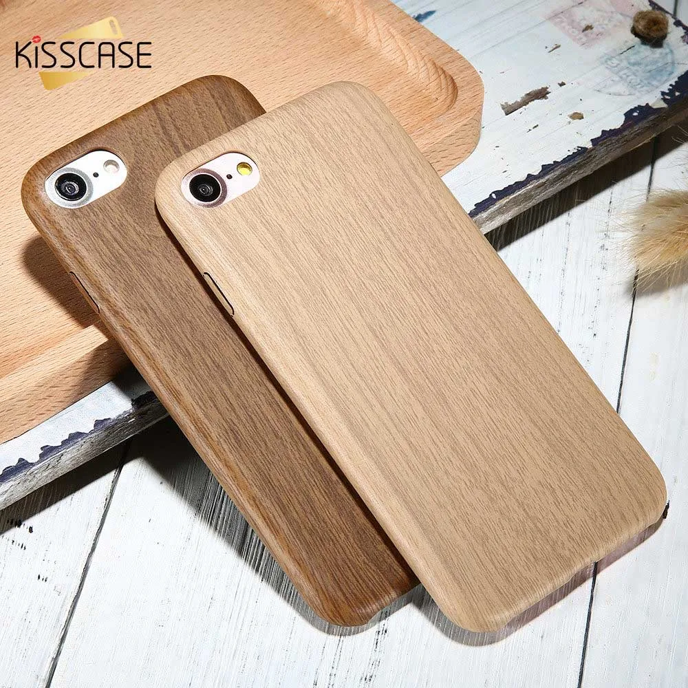 KISSCASE Ретро деревянный чехол для iPhone X XS MAX XR ультра тонкий бамбуковый 7 8 Plus 6s 6 5S SE