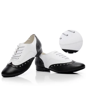Мужские кроссовки из натуральной кожи, обувь для латиноамериканских танцев, брендовая спортивная обувь на каблуке 4 см, большой размер, черный и белый цвета, подарок