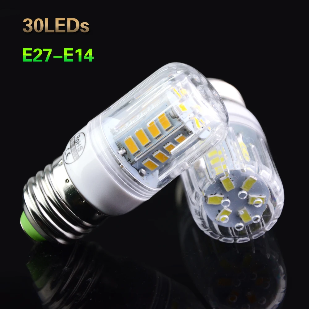 Светодиодная лампа Кукуруза E27 E14 5730 в CFL 7 Вт 11 12 15 18 20 24 36 48 56 69 72|light area|light emitting diode