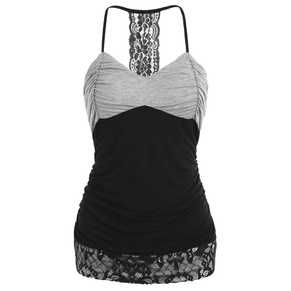 ROSEGAL Hit Color Open Back Slip Топ Лето Новый V-образным Вырезом Без Рукавов Женские