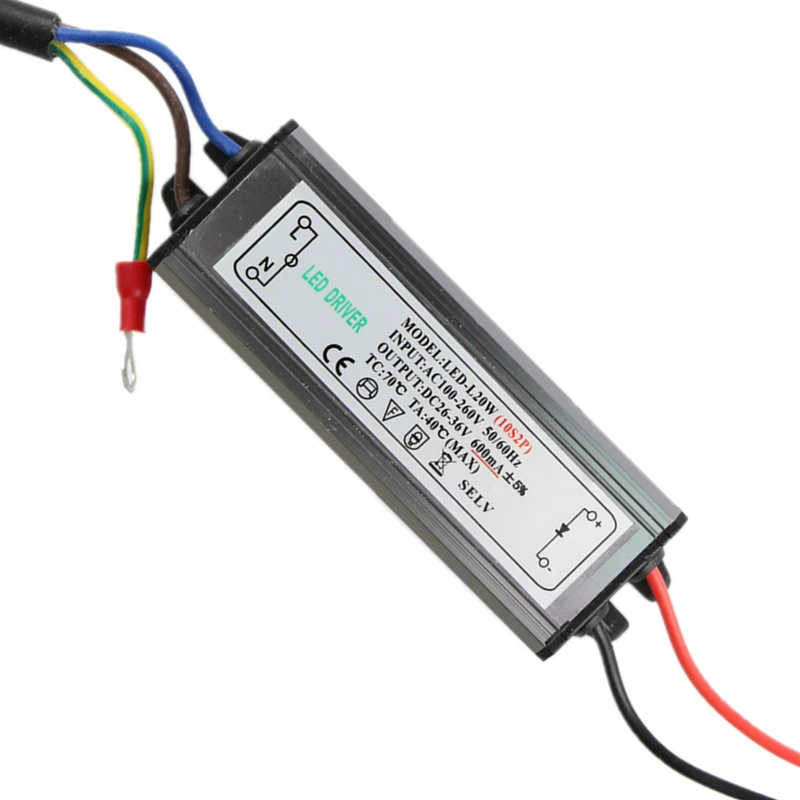 PHISCALE 1 шт. водонепроницаемый Интегрированный Светодиодный драйвер 20 Вт источник