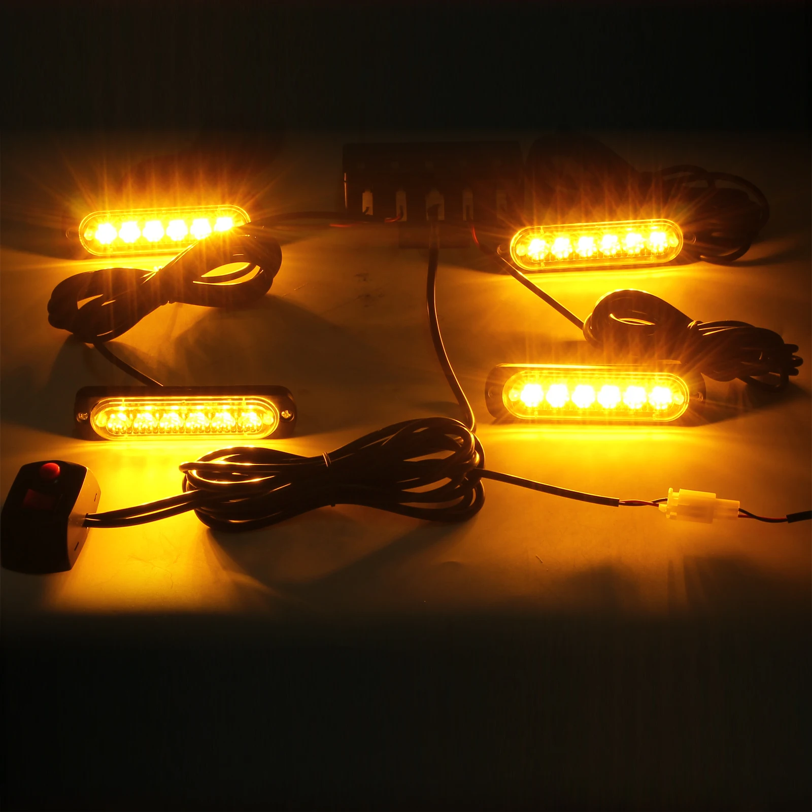 AUTOUTLET 4 шт. 6 светодиодный сигнальный стробоскопический светильник барная