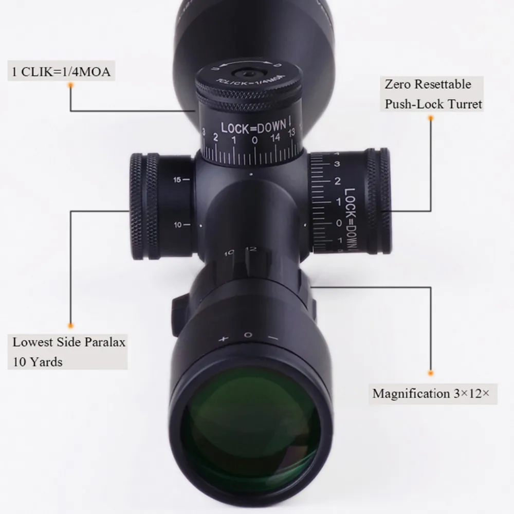 Discovery VT-2 3-12X40 SF Mil-Dot