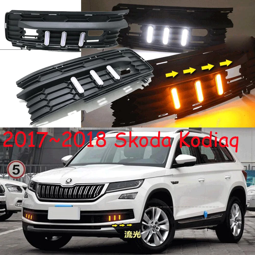 Автомобильный Стайлинг, Kodiaq Дневной светильник;~, хром,! светодиодный, Kodiaq противотуманный светильник, превосходный; yeti, fabia, Rapid, Octavia, мотоцикл