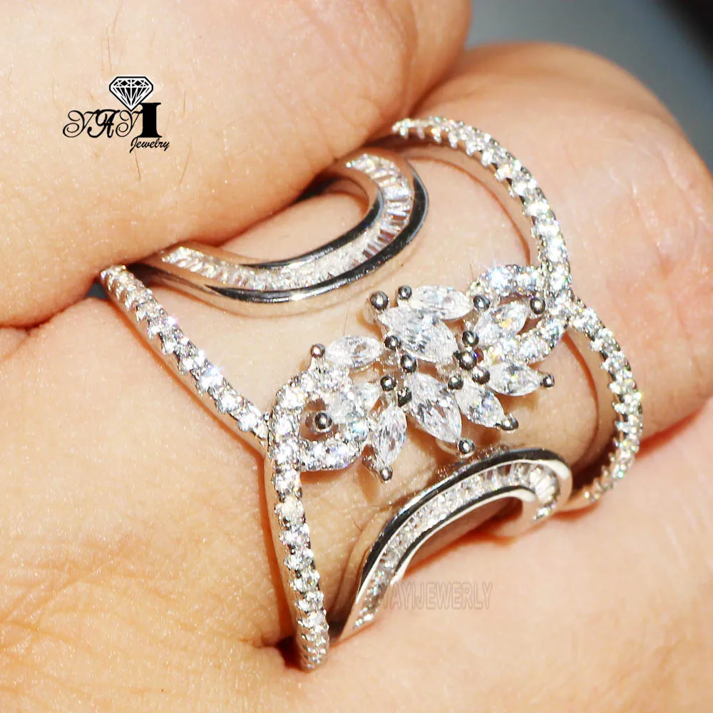 Ювелирные изделия YaYI огранка Принцесса 5.6CT серебро белый циркон Цвет обручальные
