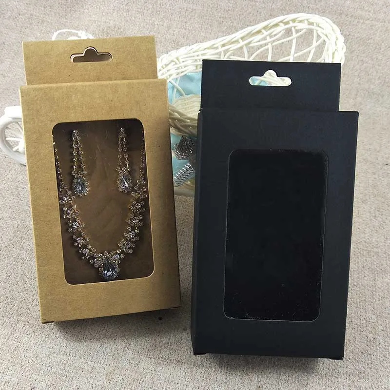 Kraft Pendent Card &amp Hang Window Box Kraft/черный/белый 13x8x3 см (5 11x3 149x1 18 '') Gifg BOX Iphone Case|kraft window