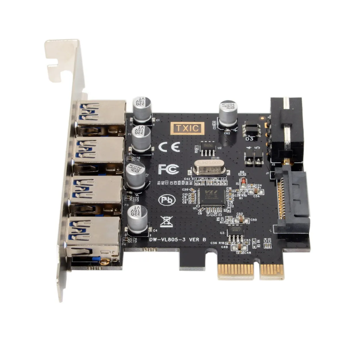 PCI-E к USB 3,0 концентратор PCI Express адаптер расширения карты 5 Гбит/с 4 порта для материнской платы