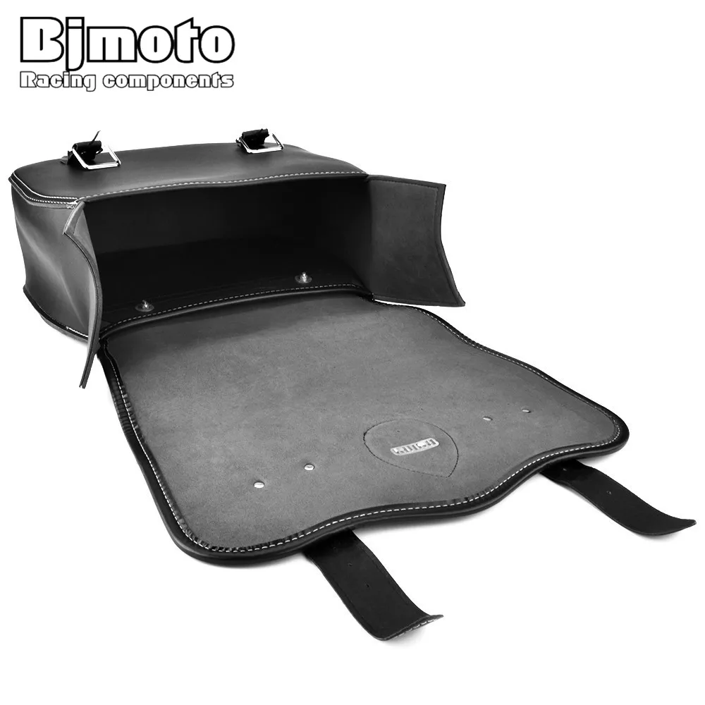BJMOTO винтажные мотоциклетные седельные сумки из искусственной кожи сумка для инструментов Боковая Сумка универсальная для Harley Honda Yamaha багажная сумка Прямая поставка