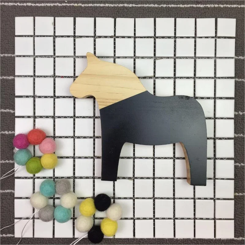 1 шт. Симпатичные деревянные украшения пони для детской комнаты игрушки