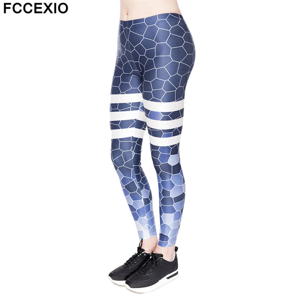 Облегающие женские леггинсы FCCEXIO для тренировок фитнеса сексуальные штаны с