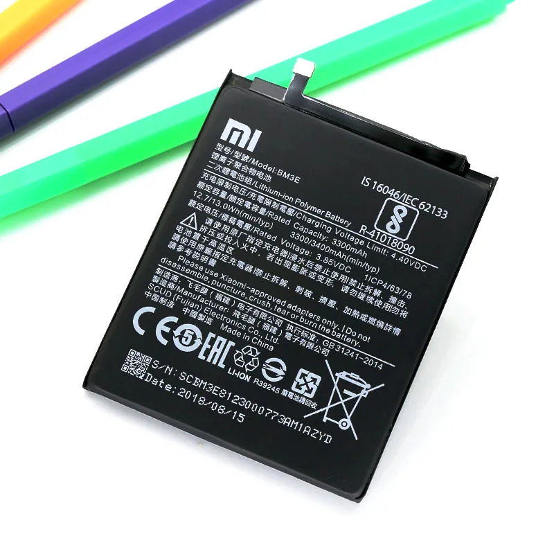 Оригинальный аккумулятор Xiaomi 8 BM3E 3400 мАч для Mi Mi8 M8 сменный высокого качества |