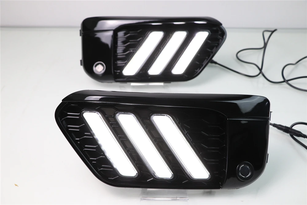 2 шт. светодиодный DRL Дневной светильник s Для BMW X1 F48 F49 2016 2017 2018 2019 с желтым сигналом