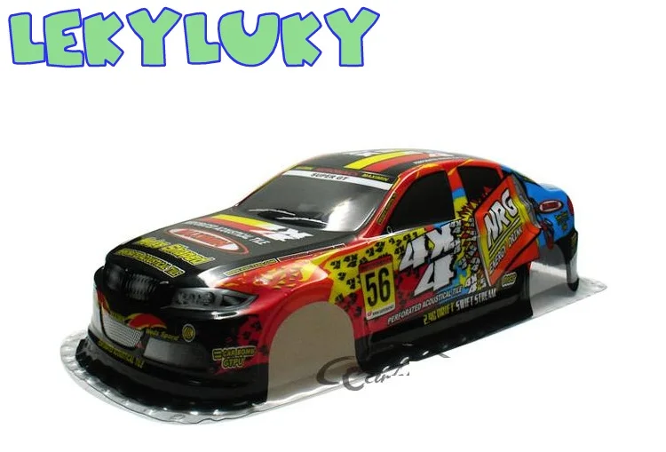LEKYLUKY 1/10 ПВХ Окрашенный корпус Корпуса для R/C гоночного автомобиля дрифта Размер:
