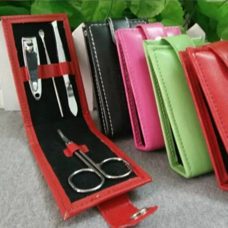 4 In 1 Kit Stainless Steel Nail Clippers Manicure Set Tools Sets PVC And High Carbon Colors | Красота и здоровье