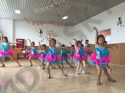 Перо блесток современный латинский танец платье для девочек танцевальный зал для самбы Румба соревнование детей для занятий танцами сальса танго
