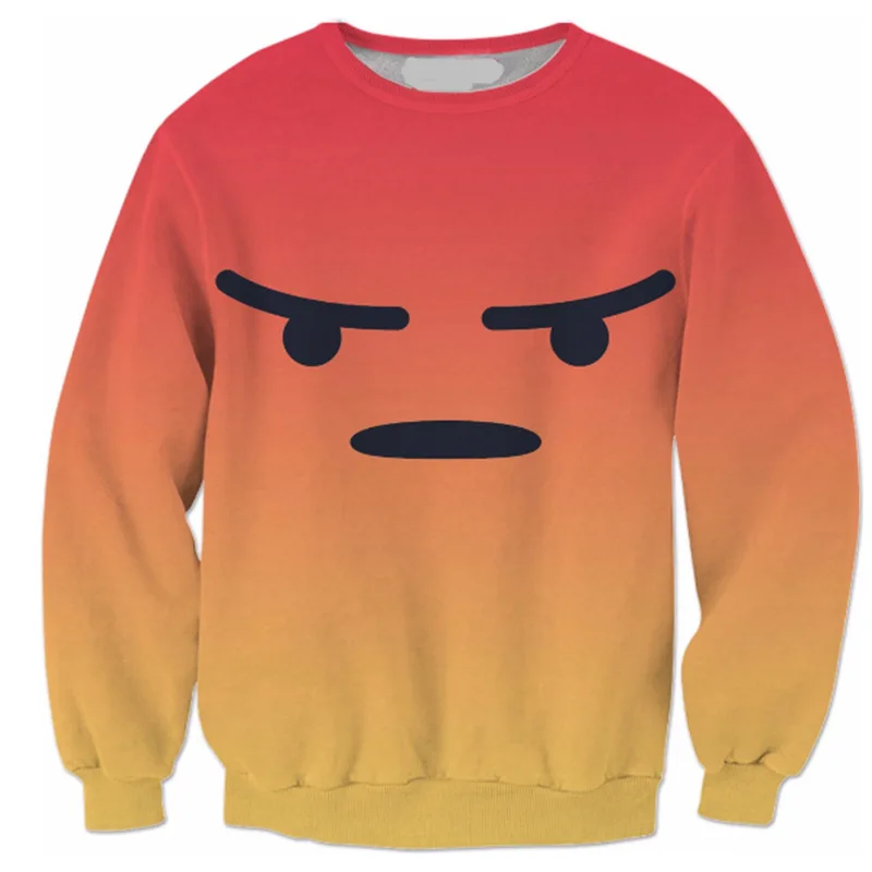 Новое поступление модные Забавные 3D свитшоты со смайликом мужские и женские