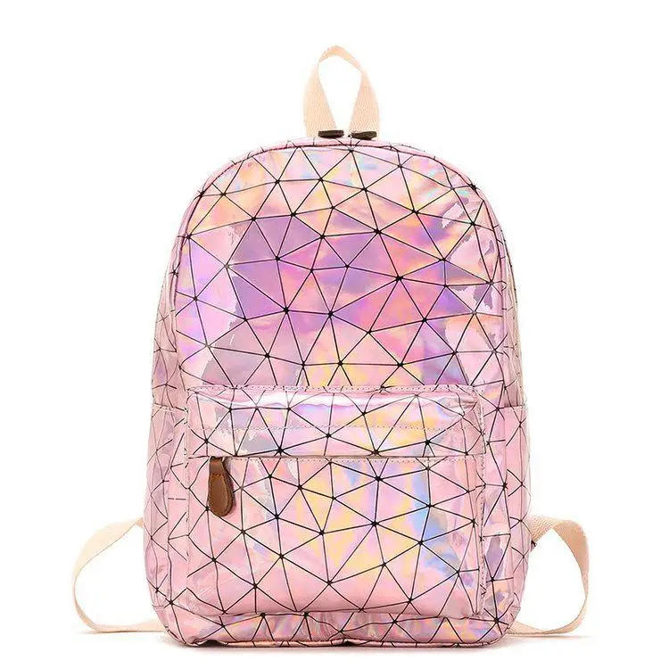 Pink Школьная сумка mochila escolar Детский рюкзак sac a dos enfant лазерные Детские рюкзаки школьные сумки голографические Детские рюкзаки - Цвет: Pink