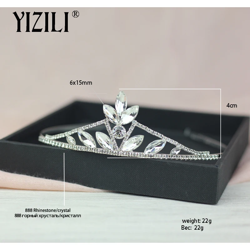 Новинка модная повязка на голову YIZILI со стразами тиара для девочек и детей