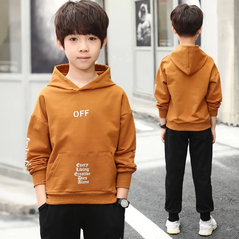 Хлопок один кусок или костюм женщина толстовки Толстовка мальчик Мода Письмо