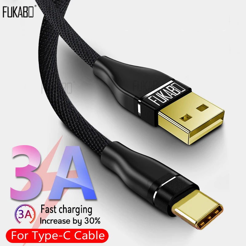 Usb-кабель для быстрой зарядки 3A type C для samsung A50 S8 S9 S10, зарядный кабель для Xiao mi Red mi Note 7 mi 9, кабель для мобильного телефона