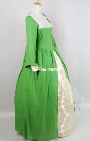 2016 Горячие Продажа Светло-Зеленый Длинные Рукава Мария Антуанетта Партии Dress