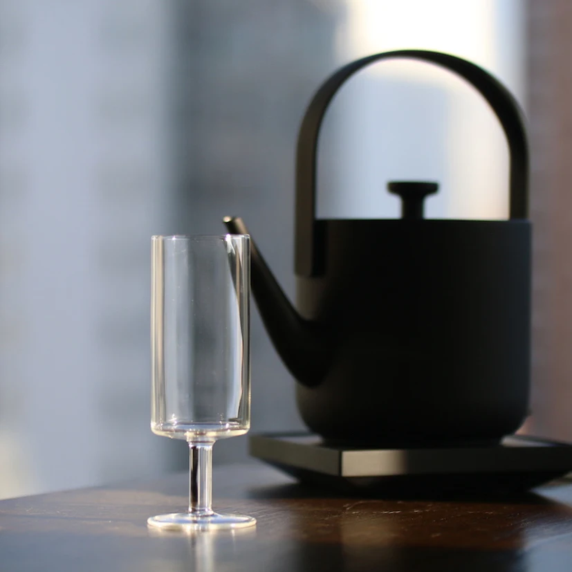 Термостойкое китайское стекло с высокой стопой прямой корпус чашка зеленого чая