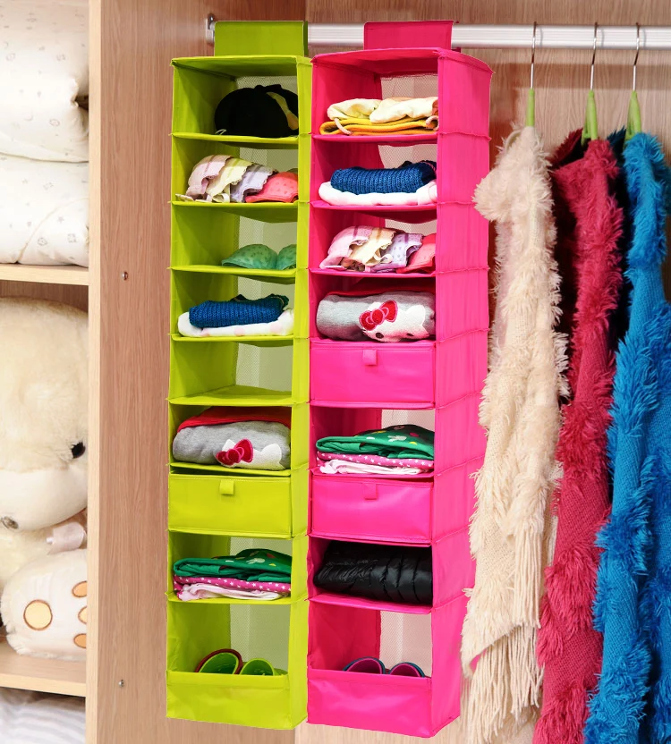 Моющийся цветной Органайзер коллекция подвешивающихся полок для аксессуаров 9