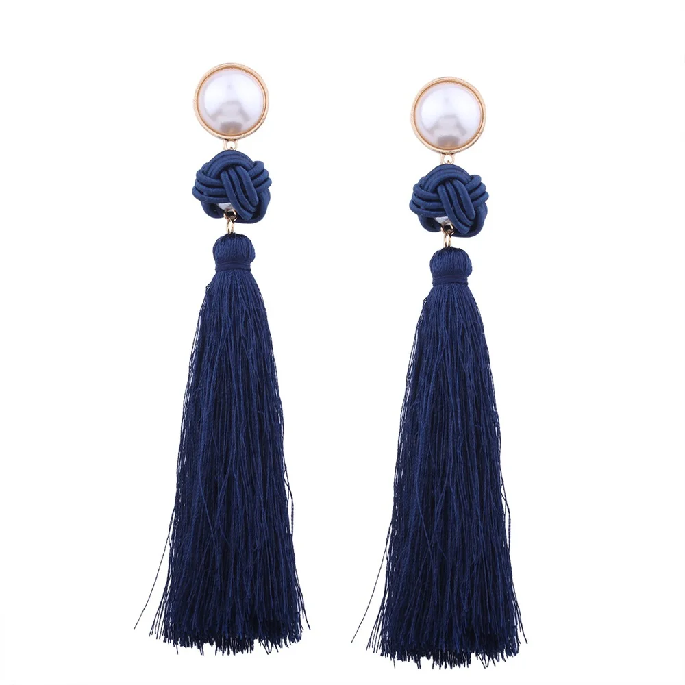 Sunarry 2018 New Chinese Style Tassel Earrings Multicolor Silk Fabric Long Drop Dangle For Women Jewelry | Украшения и аксессуары