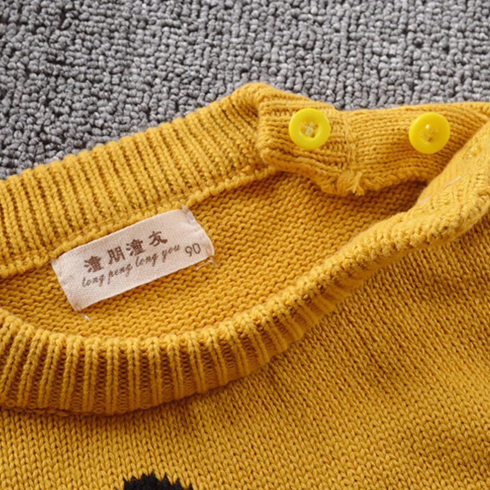 2017 Новых Детей Свитер Мультфильм След Девушки Трикотаж Осень Детские Дети Одежда