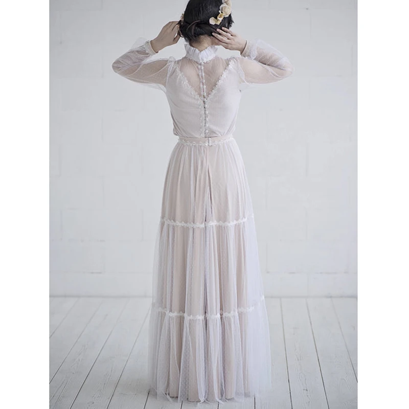 Юбка для свадьбы в стиле ретро многослойная трапециевидная юбка невесты простая