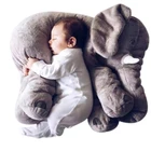 Мягкая игрушка слон-подушка для младенцев, 4060 см, 1 шт.