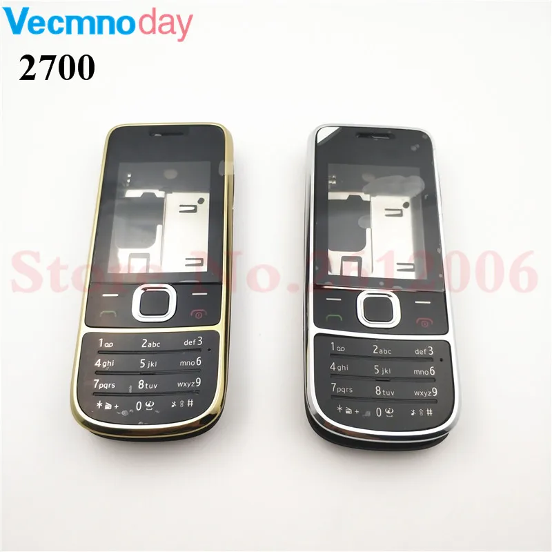 Чехол Vecmnoday для Nokia 2700, полный комплект, корпус для мобильного телефона, крышка батареи, дверная рама с клавиатурой