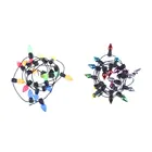 Цветная светодиодная гирсветильник для свадьбы, Рождества, вечеринки, 0,5 м, украшение для кукольного дома, креативный реквизит, водонепроницаемый Рождественский свет