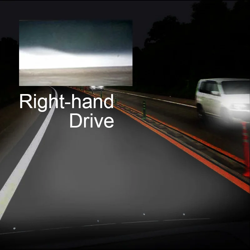 Right-hand drive Стелла H4 ближнего света/дальнего света головной светильник s светодиодный объектив проектор для Авто/мото 12 В 72 Вт 8000лм 5500 к светодиодный светильник лампы/лампы для автомобилей - Испускаемый цвет: Right-hand drive