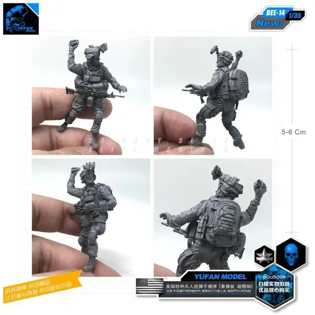 Современная модель солдата американской армии Moled из смолы 1/35 солдат Би 14|soldier