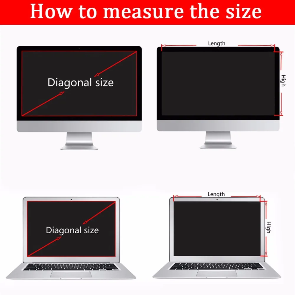 24 inch (518mm*323mm) Privacy Filter Anti-Glare LCD Screen Protective film For 16:10 Widescreen Computer Notebook PC Monitors images - 6