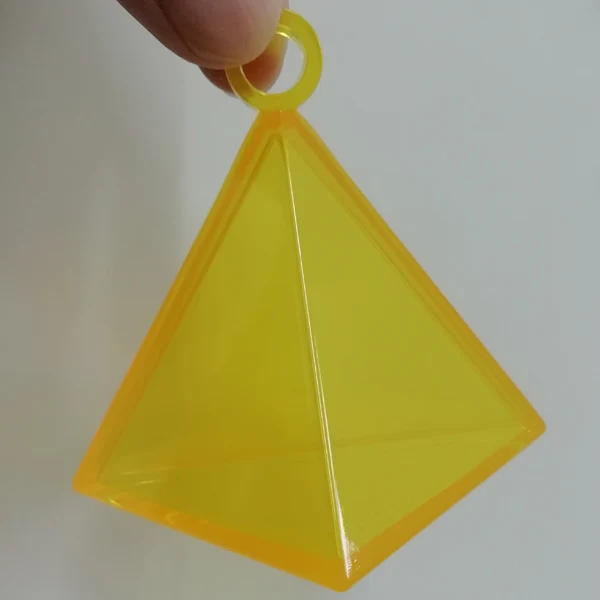 yellow pyramid shape Свадебные гелиевые подвески для воздушных шаров, держатель шаров из гравитационного блока, 8 г/17 г/30 г/70 г, вечерние украшения на день рождения - Цвет: yellow pyramid shape